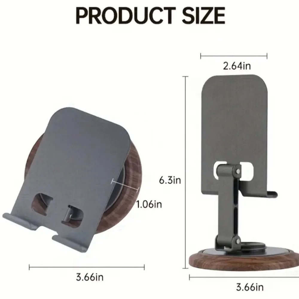 Alloy Desktop Stand with 360° Rotating Bracket